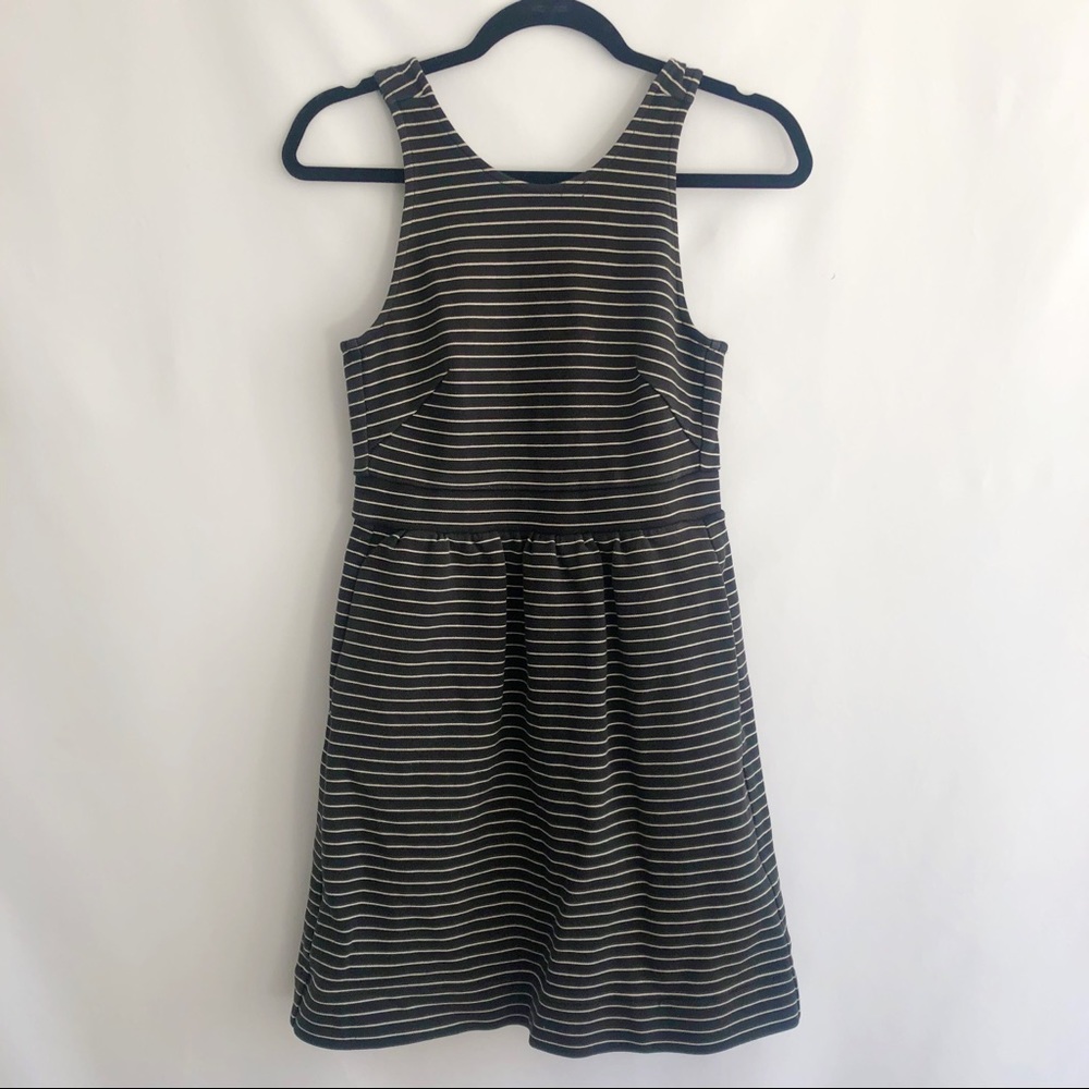 Madewell striped dress black white striped shift